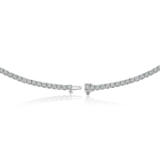 14k White Gold Lab-Created Diamond Choker Necklace